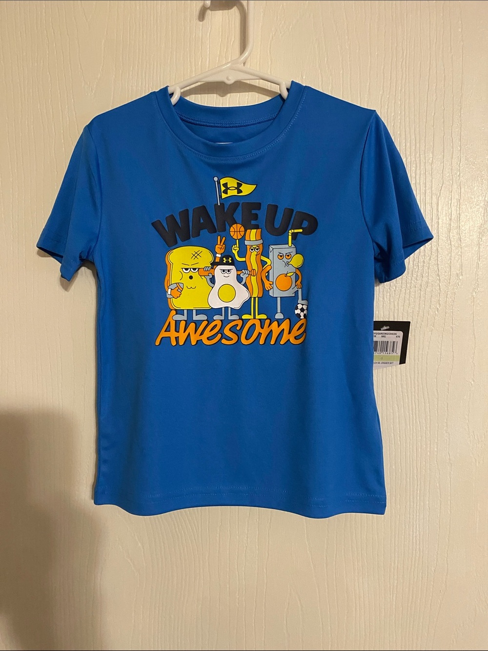 Under Armour Blue Kids' 'Wake Up Awesome' Graphic Tee